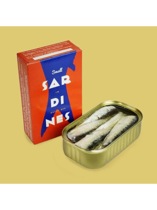  La Narval Small Sardines in Olive Oil - Packaging & opened tin