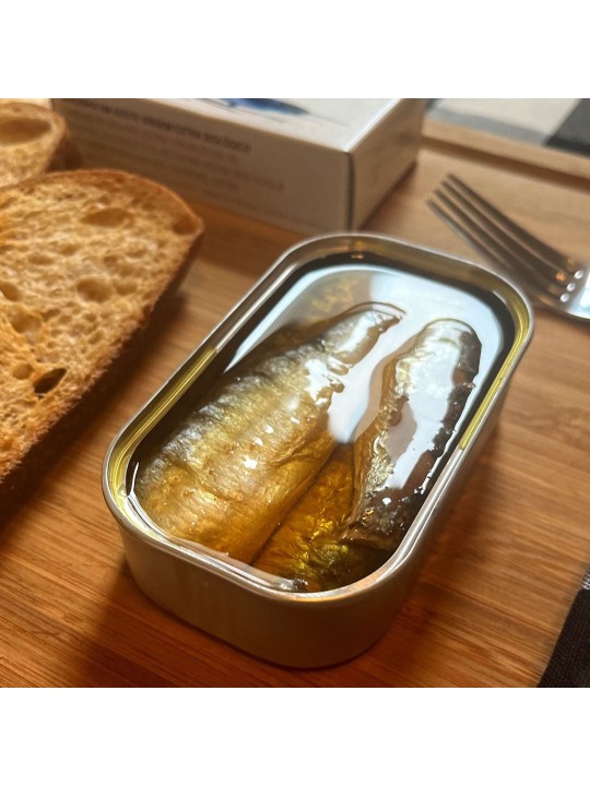  Opened tin of Maria Organic Sardines