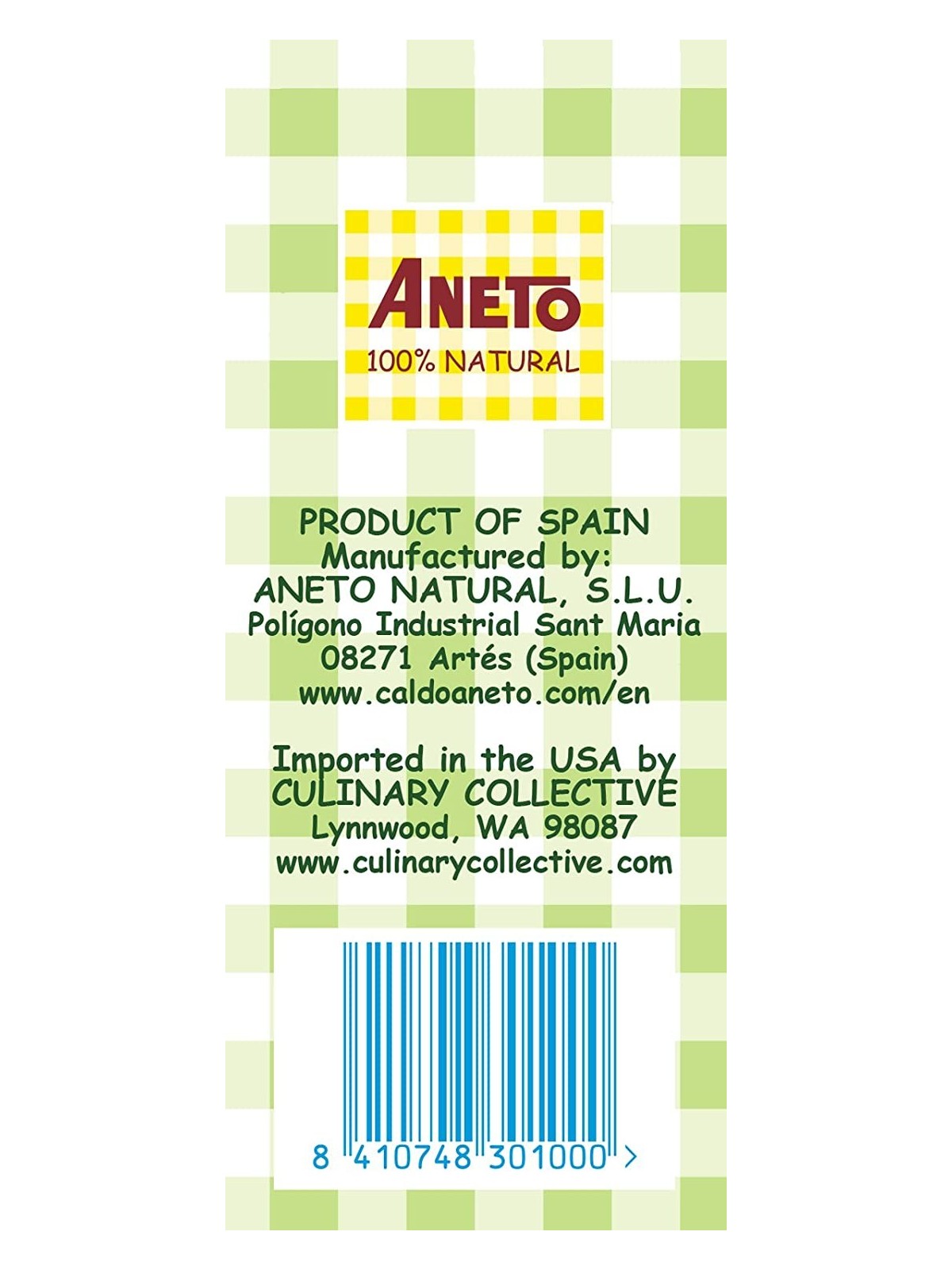 Vegetable Broth - ANETO - 34 fl oz- 100% Natural