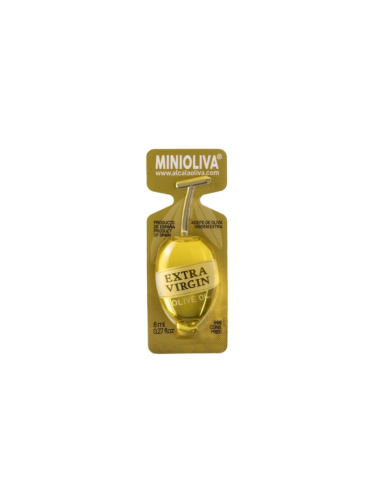 MiniOliva - Extra Virgin Olive Oil Single Serve - 0.27 fl oz - 4 x 150 units box