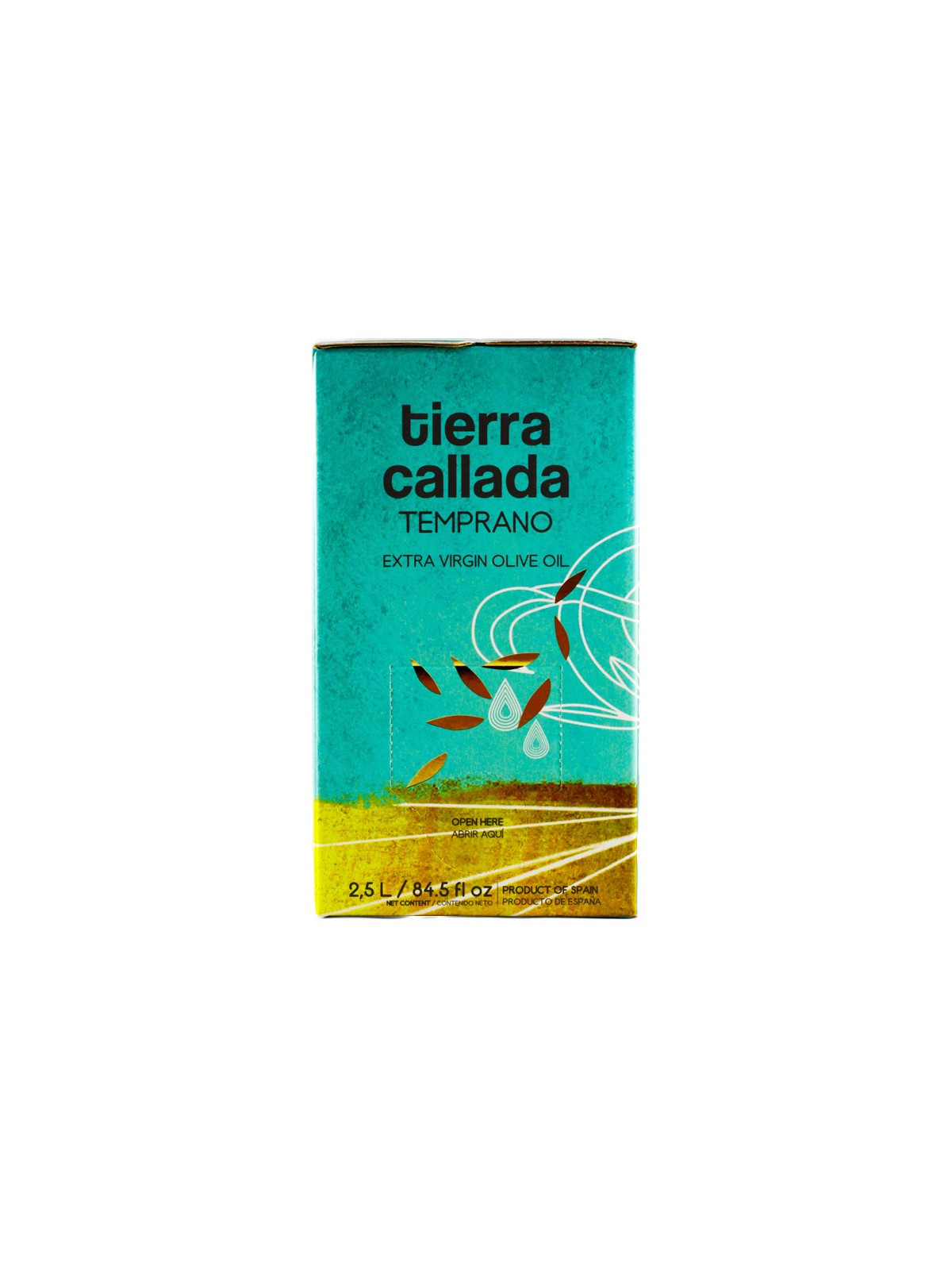 Tierra Callada Strong personality for an outstanding oilIntense, robust and complex extra virgin olive oil - Picual variety Healthy properties: high polyphenol (antioxidant) and oleocanthal (anti-inflammatory) content, plus 80% monounsaturated fats Perfect for dressing recipes with just a few ingredients. Amazing finishing warm dishes: pasta, meat vegetables... Cold extraction and harvested in October from green olives Bag in box: best format to preserve the aromas and properties of the olive oil