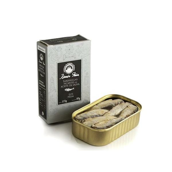 Small Sardines in Spicy Olive Oil - Ramon Peña - 4.07 Oz