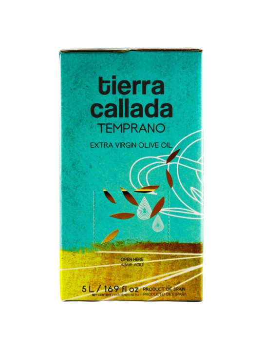 Tierra Callada Strong personality for an outstanding oilIntense, robust and complex extra virgin olive oil - Picual variety Healthy properties: high polyphenol (antioxidant) and oleocanthal (anti-inflammatory) content, plus 80% monounsaturated fats Perfect for dressing recipes with just a few ingredients. Amazing finishing warm dishes: pasta, meat, vegetables... Cold extraction and harvested in October from green olives Bag in box: best format to preserve the aromas and properties of the olive oil 